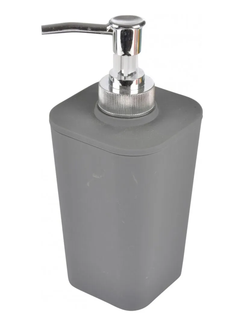 Soft Touch Anthracite Gray Soap Dispenser with Vitamins