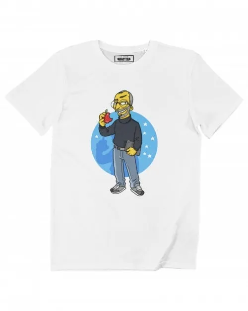 Steve Jobs T-shirt Simpsonized - Caricature à la manière de | Grafitee