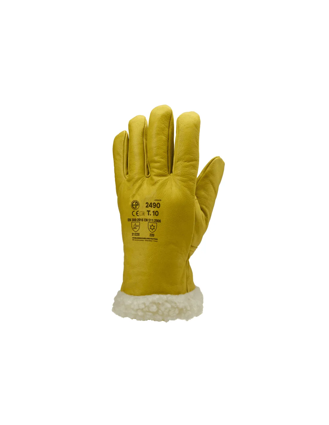 Stylish Fur-Lined Acrylic Gloves for Cold Weather Work.