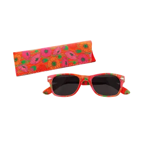 Sun glasses – Square Striped x4 Glasses – Poppies – Pylones