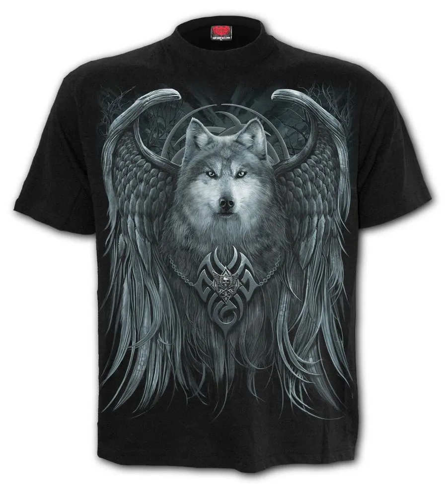 Spiral Wolf Spirit Fantasy Art Men's T-Shirt