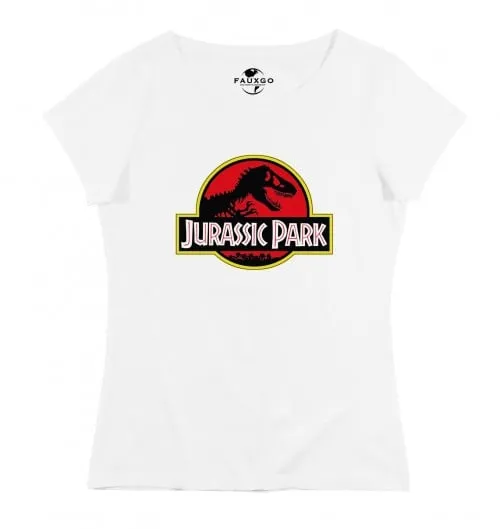 T-shirt Jurassic Park - Logo Film (coupe femme) | Grafitee