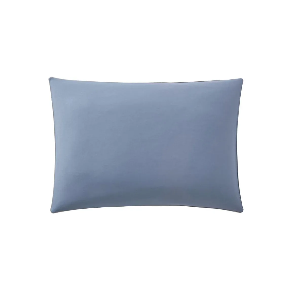 Bicolore Cotton Pillowcase, Bons Jours, Nocturne/Denim, Essix | 3 Suisses