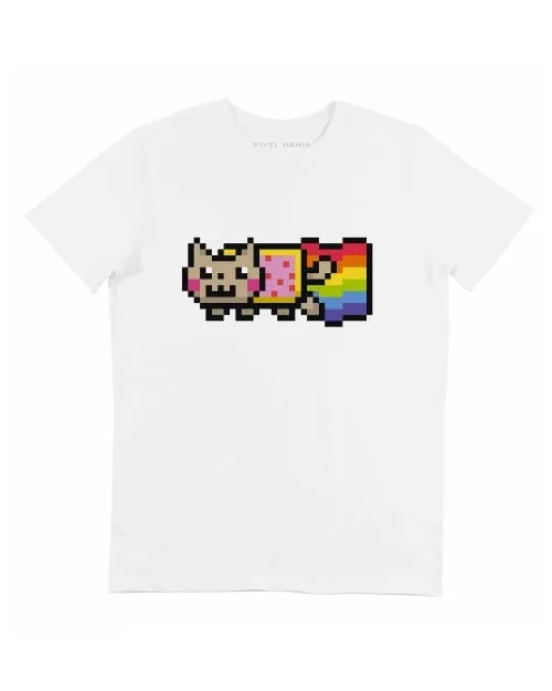 Tee-shirt Nyan Cat - Meme Chat Volant | Grafitee