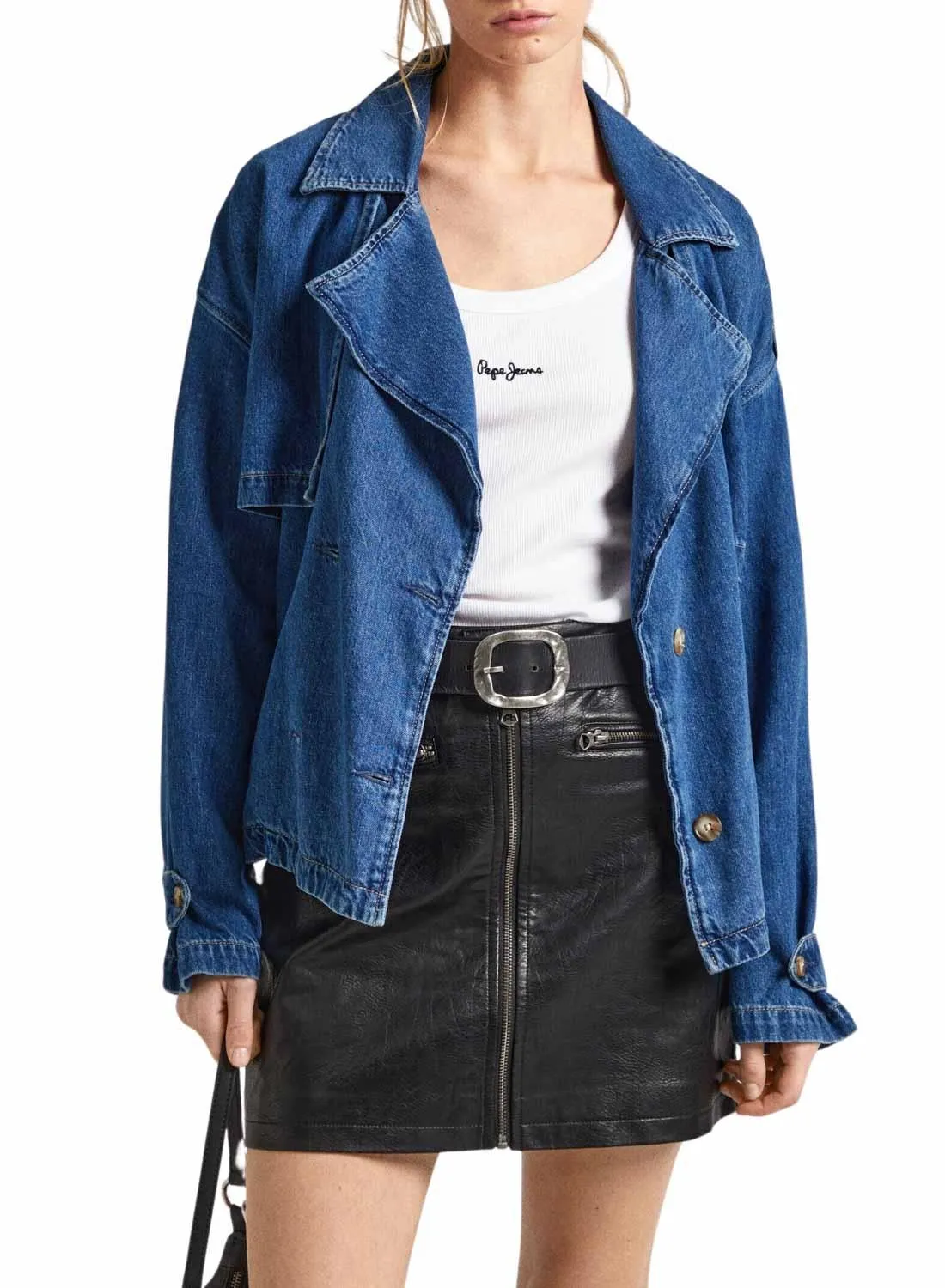 Translate Pepe Jeans Dune Denim Trench for Women into French.