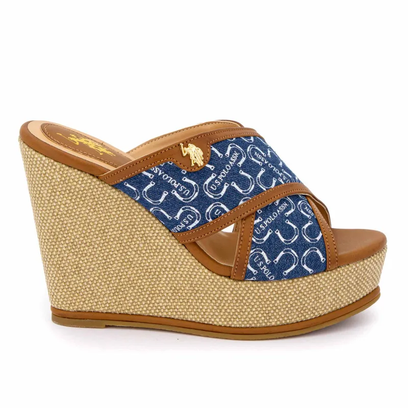 US POLO denim wedge sandals Aylin 003w for women at discounted price!