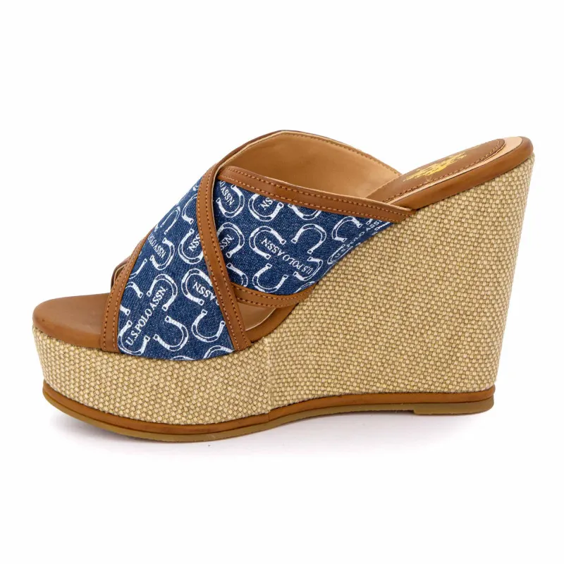 US POLO denim wedge sandals Aylin 003w for women at discounted price!