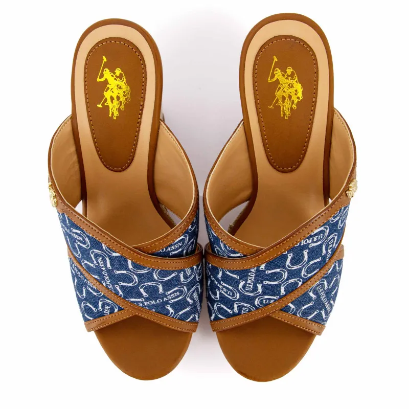 US POLO denim wedge sandals Aylin 003w for women at discounted price!