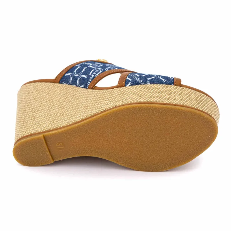 US POLO denim wedge sandals Aylin 003w for women at discounted price!