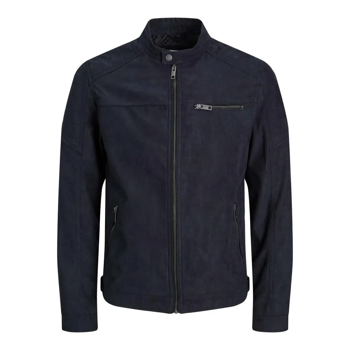 MenCorner - Veste homme simili-cuir noire manches longues - Earl Jack & Jones.