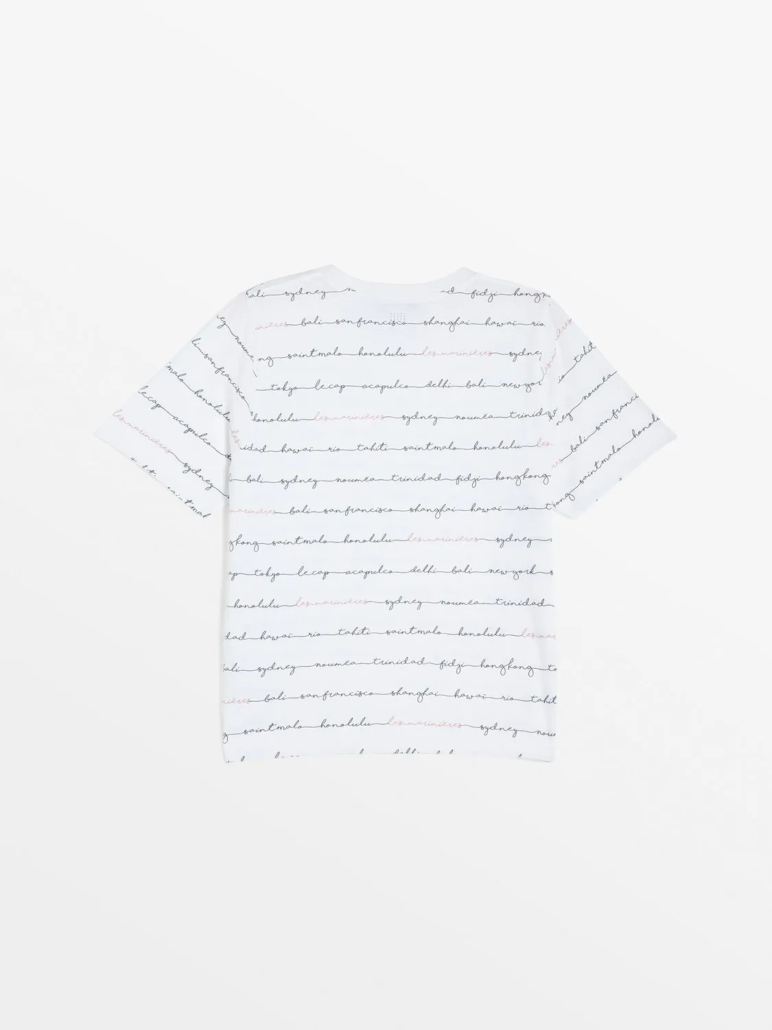 White and Blue Linen Women's T-Shirt from tbs