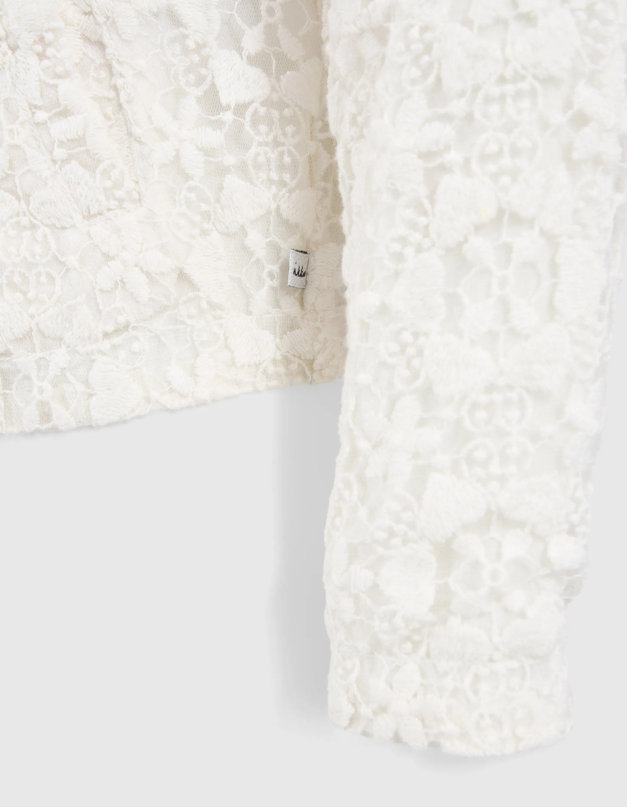 White lace biker style jacket girl