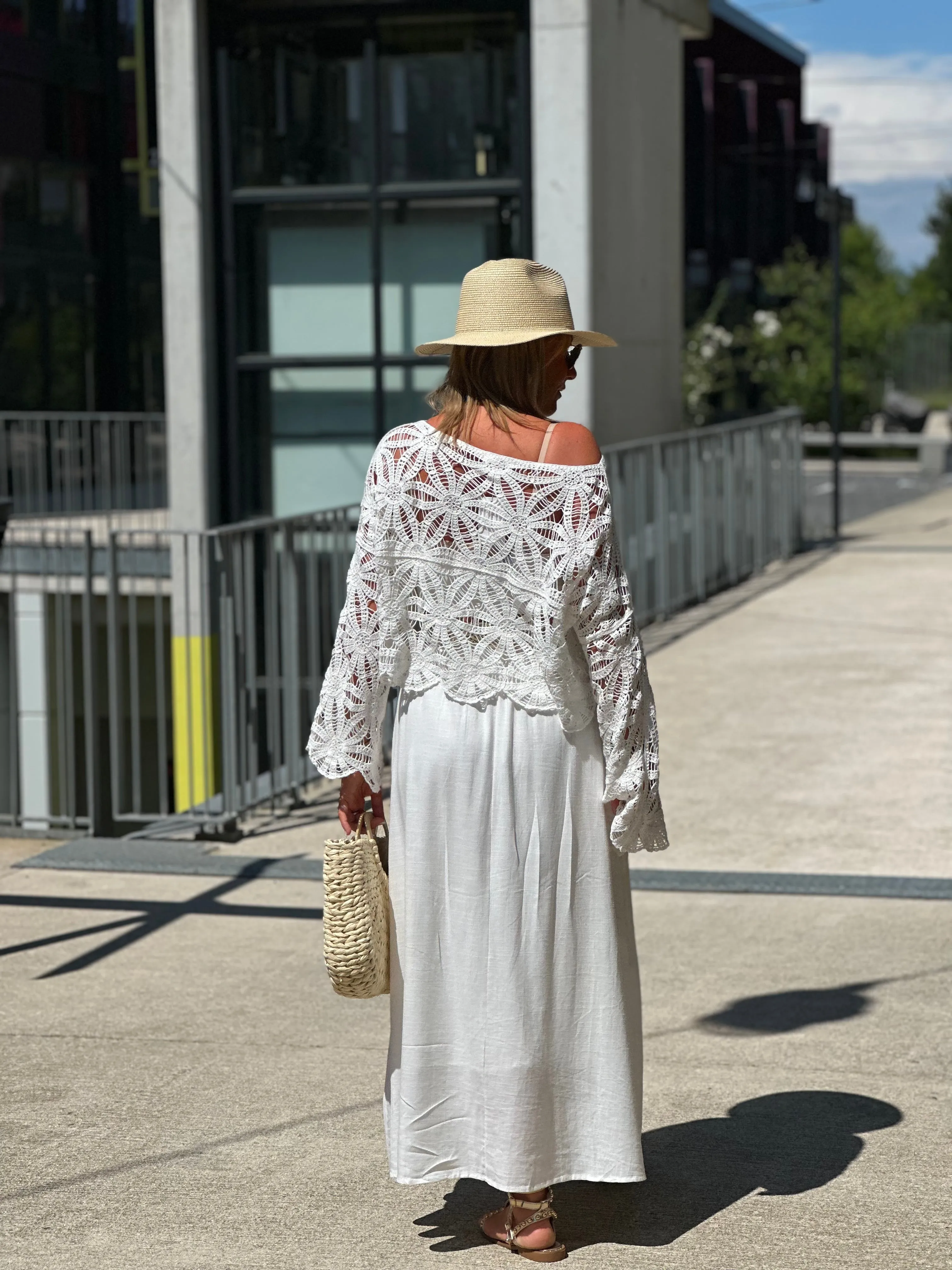 White Linen Mini Dress Lea