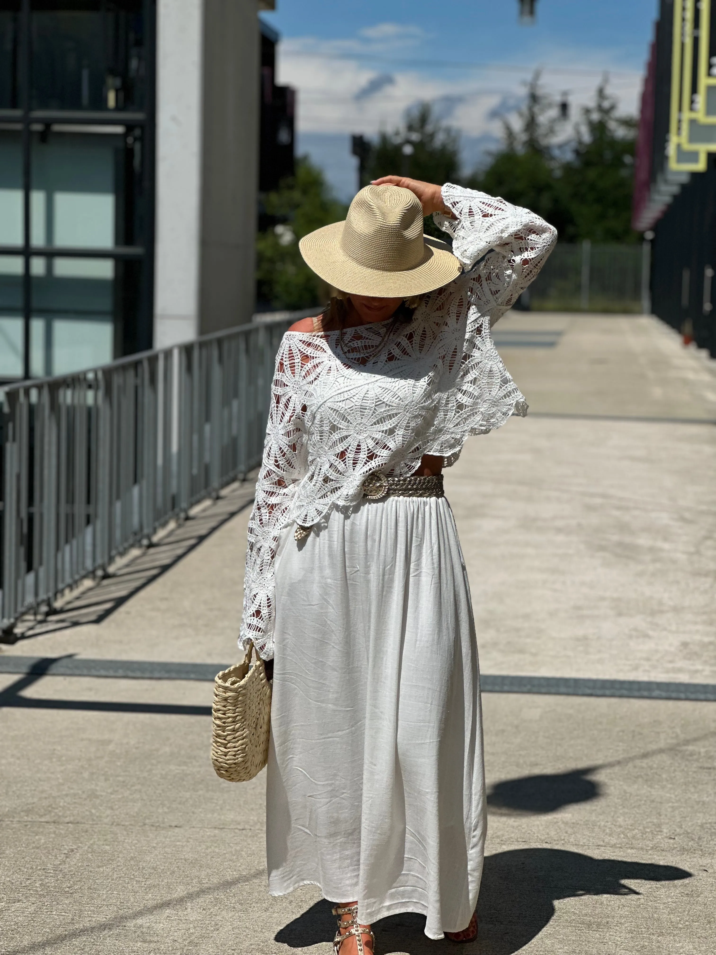 White Linen Mini Dress Lea