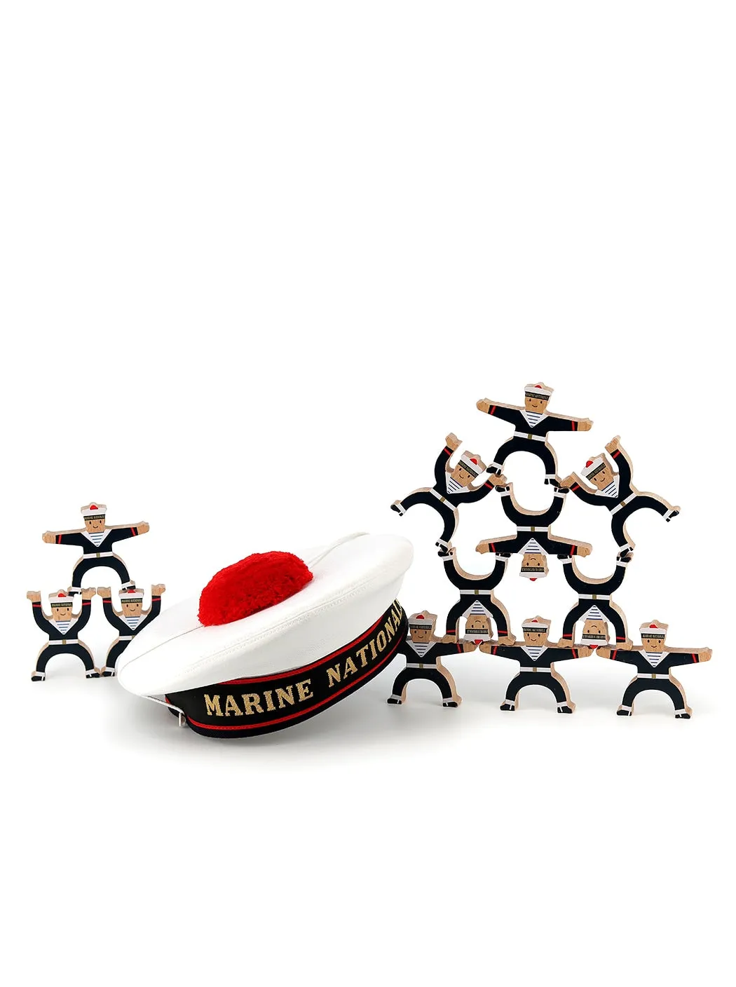 Wooden balancing sailors